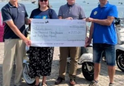 Swanage Mods Cheque presented to Julias House