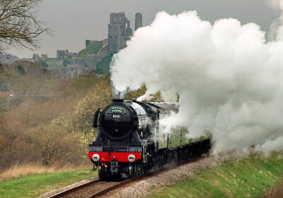 Flying Scotsman Corfe Castle. March 2019 Andrew PM Wright