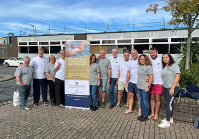 Family and friends raised nearly £2,000 for end-of-life charity the Allison Campbell Trust in Wareham Lions Club’s Swim for Charity event, held at Purbeck Sports Centre PHOTO: ACT