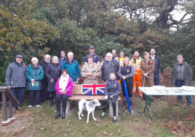 Residents and volunteers at the unveiling of the benches Picture: Raymond Brown