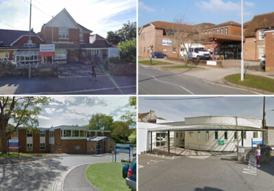 Minor injury units will close in, clockwise from top left, Swanage, Blandford, Shaftesbury and Sherborne