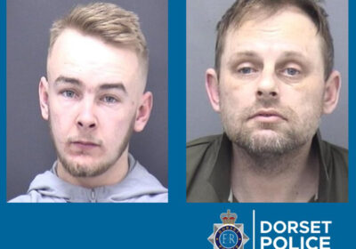 Mugshot of Caleb Ollie Johnson, left, and Michael Foster. Credit Dorset Police.