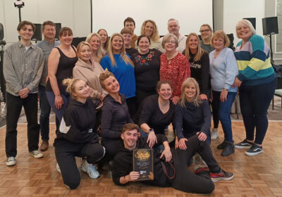 The contestants with their professional dance partners
