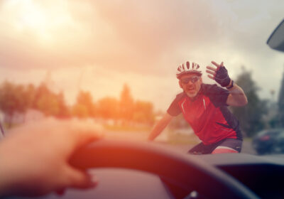 Cyclist with road rage