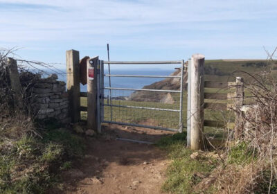 The new version on the path between Worth Matravers and the South West Coast Path