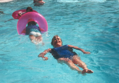 Joy Grounds in the pool
