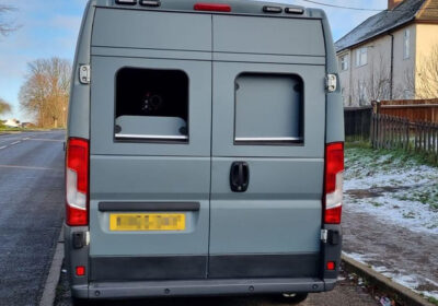 A grey speed camera van – the vehicles are being trialled before potentially being rolled out across the country. PHOTO: Road Angel