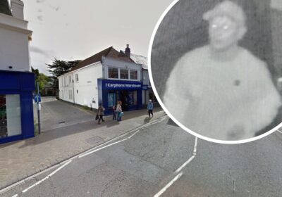 Police are keen to trace this person in connection with the incident in Christchurch. Pictures: Google/Dorset Police