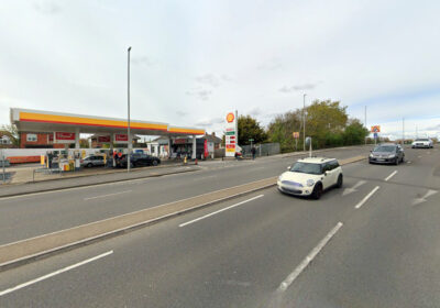 The man was injured near the Shell garage on the A35 Barrack Road, Christchurch. Picture: Google