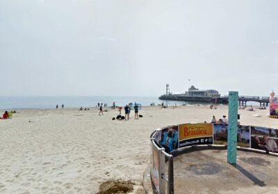 The tragedy unfolded on Bournemouth beach on Wednesday afternoon. Picture: Google