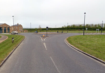 The crash happened at the roundabout near Peverell Avenue West and Bridport Road, Poundbury. Picture: Google