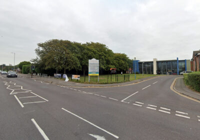 The car crashed near St Aldhelm's Academy in Poole. Picture: Google