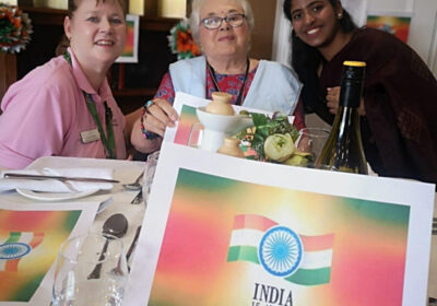 Kathy, centre, has special memories of her visits to India