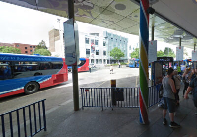 The alleged incidents happened before and after people got on a bus to Blandford from Poole bus station. Picture: Google