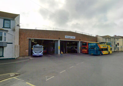 The panels will be on the roof of the bus depot in Weymouth. Picture: Google