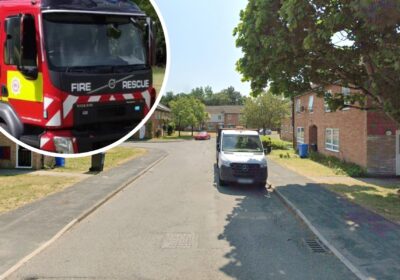 The fire was at a property in Thorncombe Close, Poole, at around 1am on Sunday