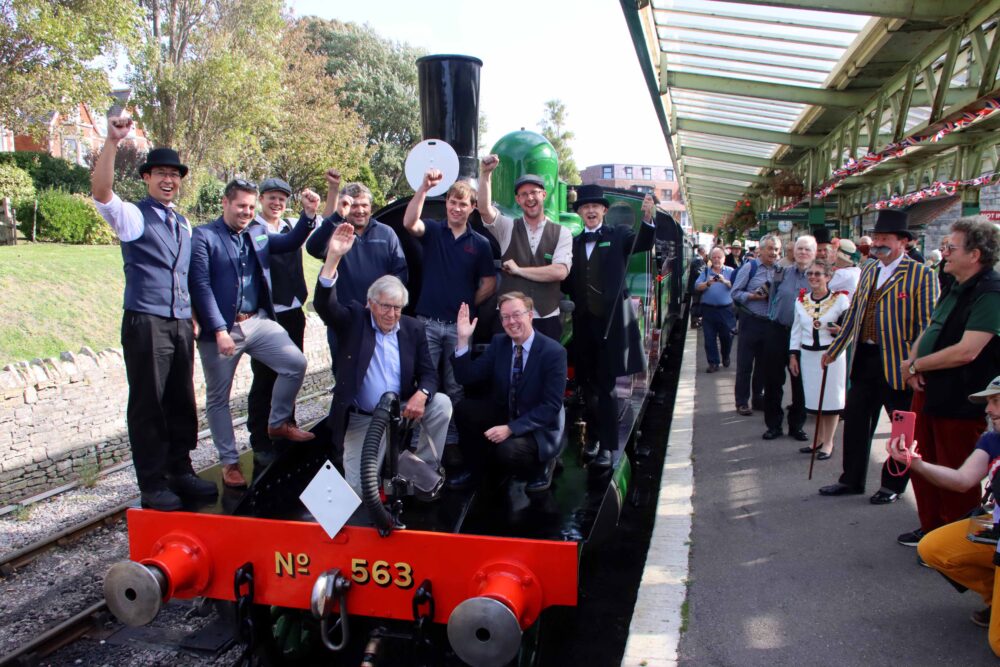 The T3 563 team and Anthony Coulls, senior curator of Rail Transport and Technology at the National Railway Museum | Credit: Andre PM Wright