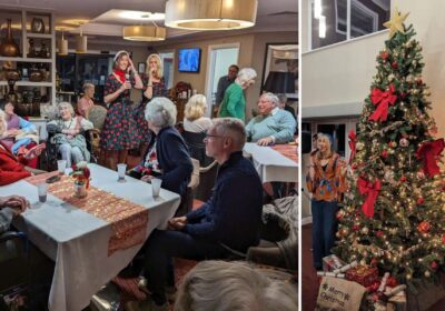The Land Girls performed during the Christmas lights switch-on at Upton Bay in Hamworthy