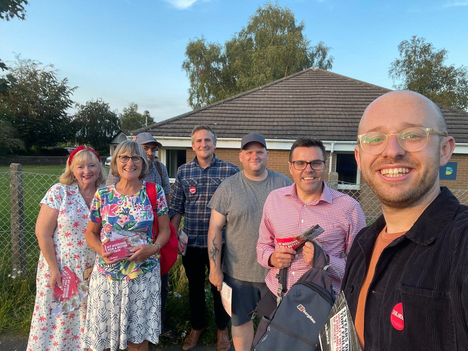 Dan with members of South Dorset Labour. 