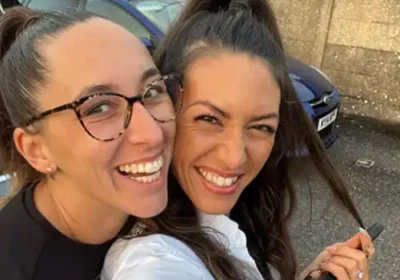 Amie Gray, left, with wife Sian. Picture: Dorset Police