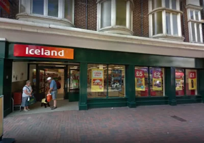 The incident happened outside the former Iceland in Poole High Street, Picture: Google
