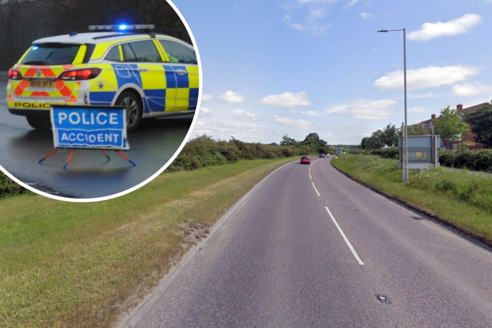 The crash happened on the A351 Wareham Bypass on Sunday evening