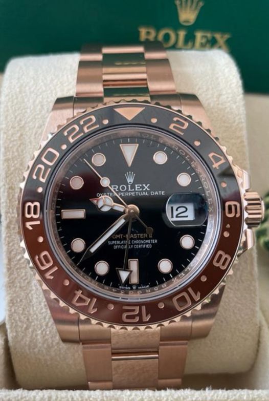 18 carat rose gold Rolex Oyster Perpetual watch Picture: Dorset Police