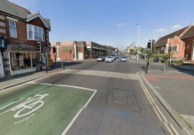 The crash happened in Ashley Road, near the junction with Richmond Road, in Poole. Picture: Google