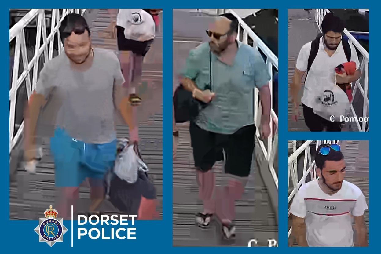 Police are trying to identify these four men Picture: Dorset Police