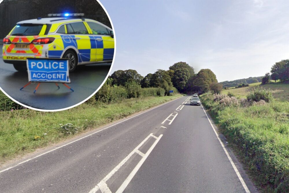 The woman was hurt after a crash on the A35 at Kingston Pond, Dorchester. Picture: Google