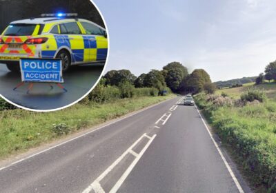 The woman was hurt after a crash on the A35 at Kingston Pond, Dorchester. Picture: Google