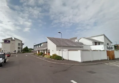 The Beefeater building in the foreground would be demolished and replaced with an 'annex' to the Premier Inn on the Gateway Business Park in Weymouth. Picture: Google