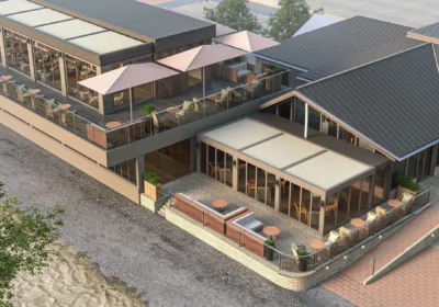 An impression of how the new Rockwater Sandbanks venue will look. Picture: Rockwater