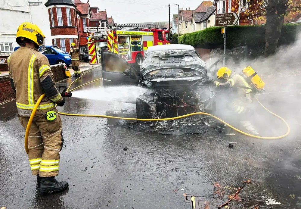 Swanage firefighters were sent to the scene at around 9am this morning. Picture: Swanage Fire Station