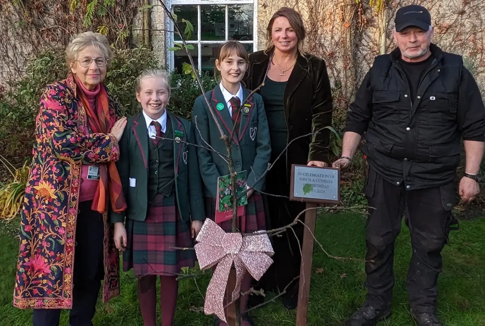 A crab apple tree was planted in honour of Natalie's 80th birthday