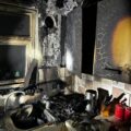 The fire left the kitchen destroyed Picture: DW Fire and Rescue