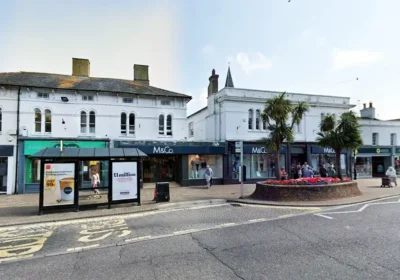 New bus stops are being installed in Christchurch High Street. Picture: Google