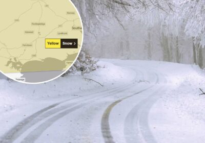 Much of Dorset could see snow on Wednesday. Picture: Met Office