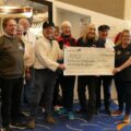 Wareham Whalers presenting the final cheque for £1,374 to representatives of RNLI fundraising groups from Poole, Mudeford, Wareham and Weymouth Picture: Wareham Whalers