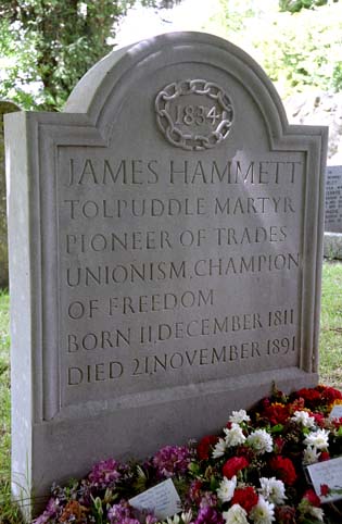 James Hammett's grave Picture: tolpuddlemartyrs.org.uk