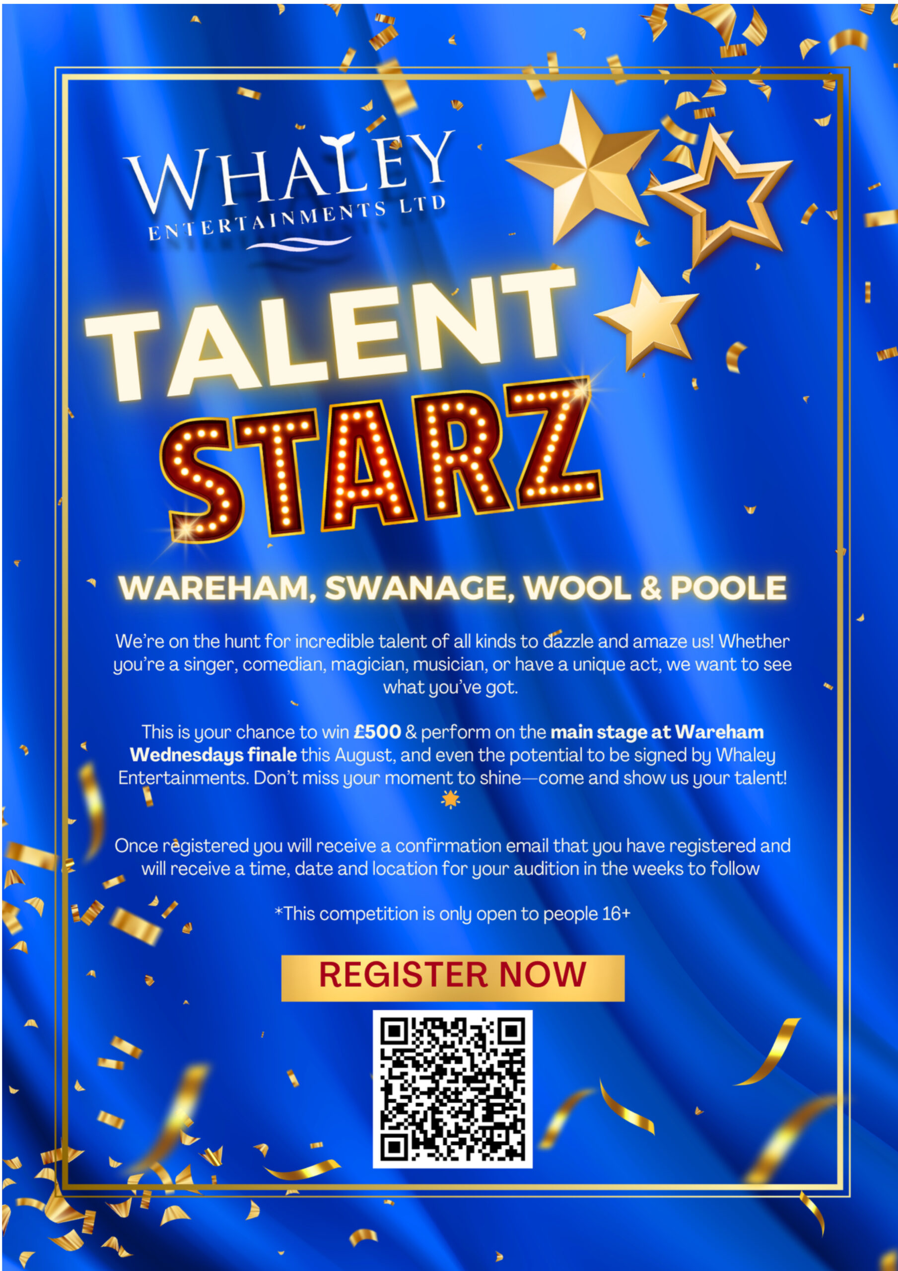 The talent show is open to anyone over the age of 16 Picture: Whaley Entertainments