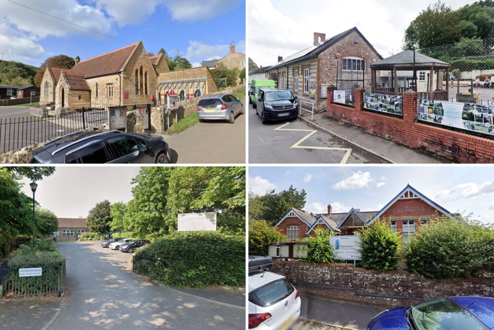 Schools in Dorchester, Cerne Abbas, Powerstock and Durweston are set to offer free breakfast clubs. Pictures: Google