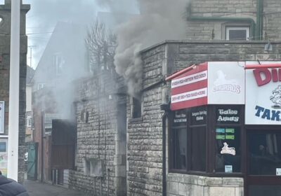 Smoke was seen coming from the takeaway Picture: JustGiving