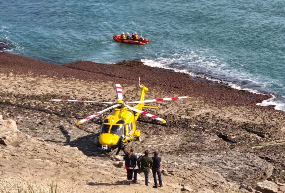 The incident saw a multi-agency response Picture: Swanage Coastguard