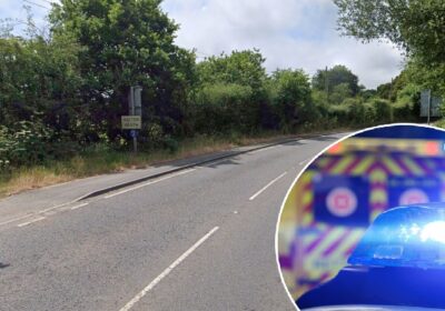 The road was closed while police conducted an examination of the scene Picture: Google