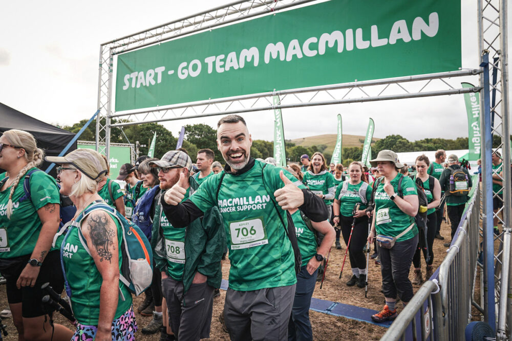 Mighty Hikers at the start line Picture: Macmillan