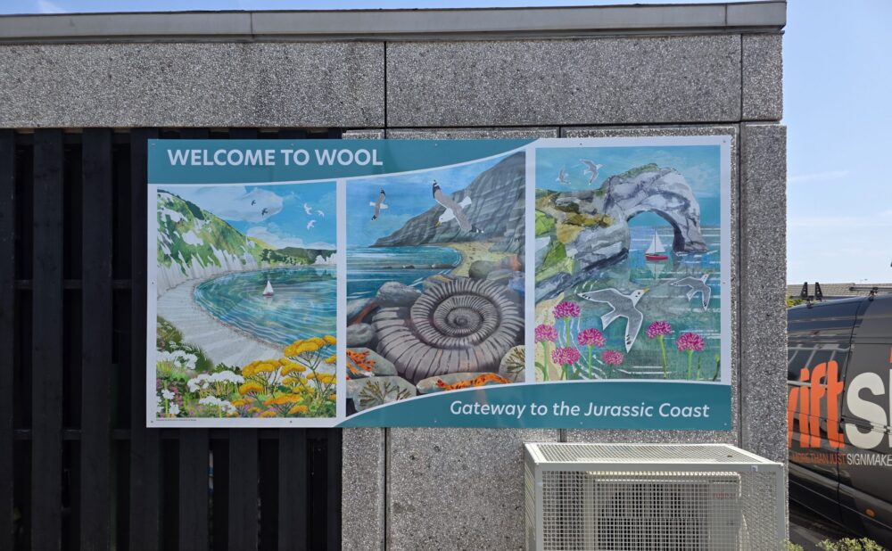 Local artist Maria Burns was commissioned to design both the information board and mural Picture: PCRP
