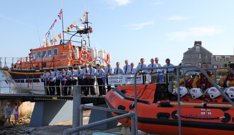 The community gathered at the lifeboat station to mark the occasion Picture Swanage Lifeboat Station