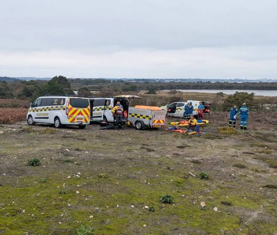 The rescue saw a big response Picture: Poole Coastguard Rescue