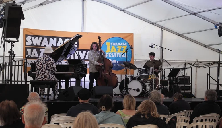 Sultan Stevenson Trio performing at the festival Picture: Bob Meyrick